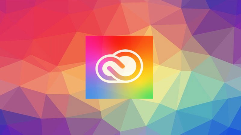 Adobe Creative Suite logo on vivid background