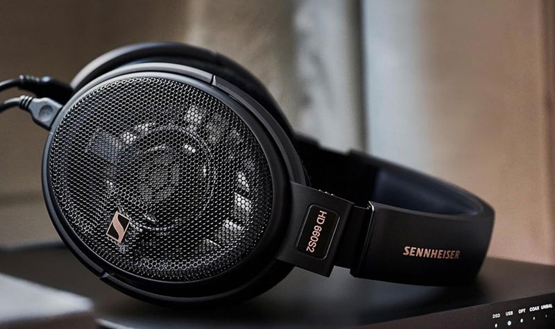 View of Sennheiser headphones with dynamic driver included.