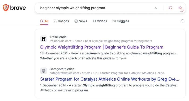 Brave Search Results