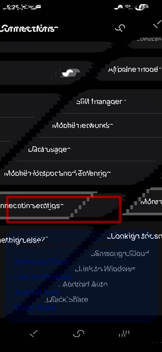 View more connection options.