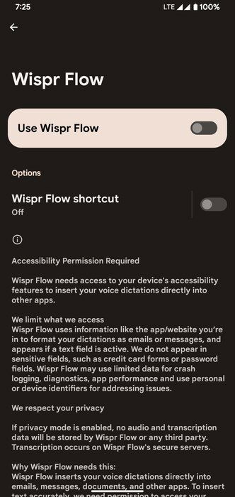 Enable Accessibility Permission Wispr Flow