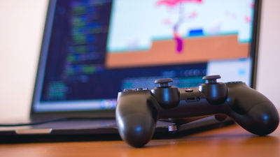 Gaming controller with a laptop