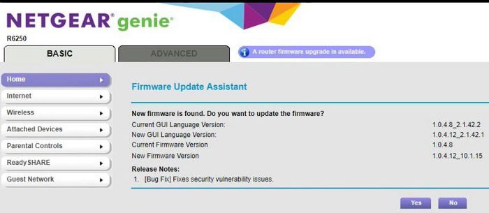 Router troubleshooting a NETGEAR router by updating the firmware.