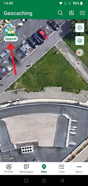 In-app notifications in Geocaching app. 