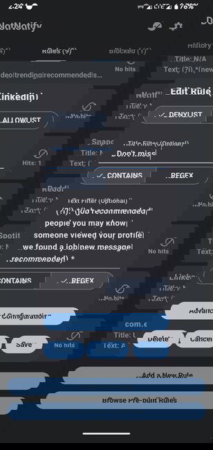 Keyword Filter Rule Creation Donotnotify