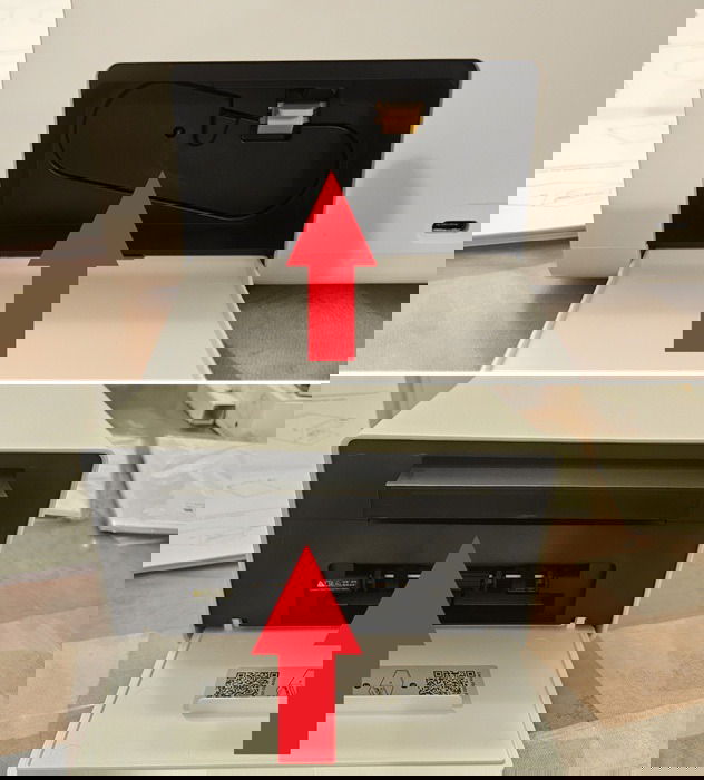 Loading ink and storing paper cartridge.