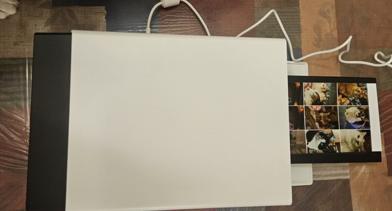 Finishing printing a photo collage.