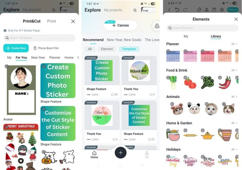 Sticker templates and elements.