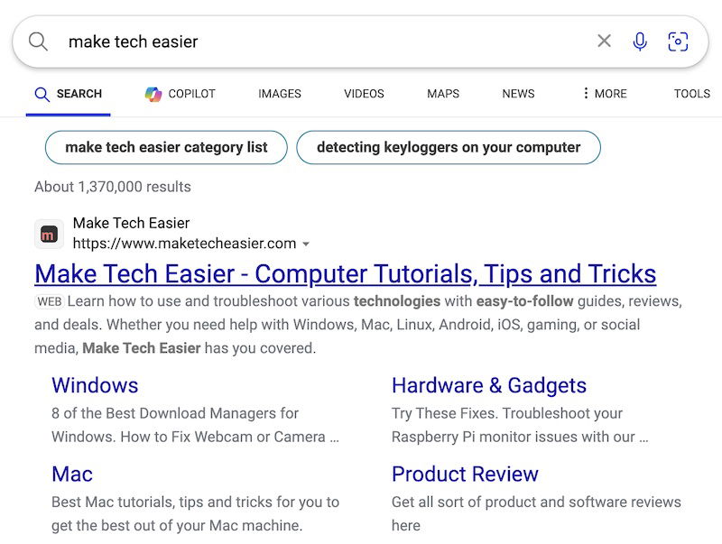 Search in Microsoft Edge