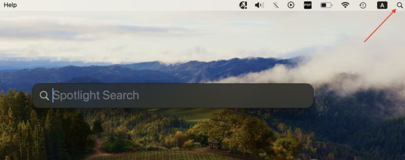 Open Spotlight Search