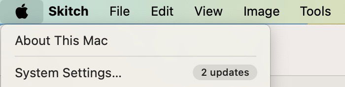 Select System Settings on a Mac
