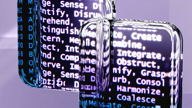 AI illustrated through coding sequences.