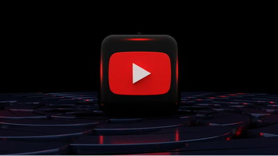 YouTube logo on black background.