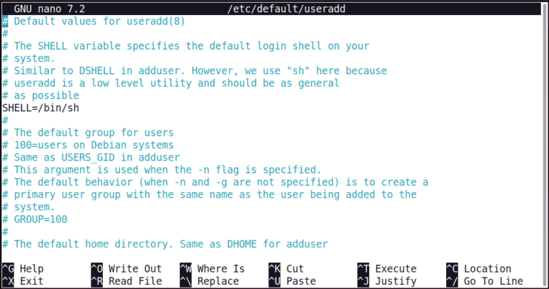 linux-useradd-conf Configure Defaults For User