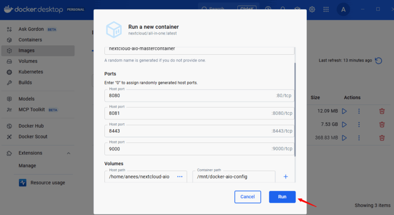 Configure Nextcloud Aio Settings