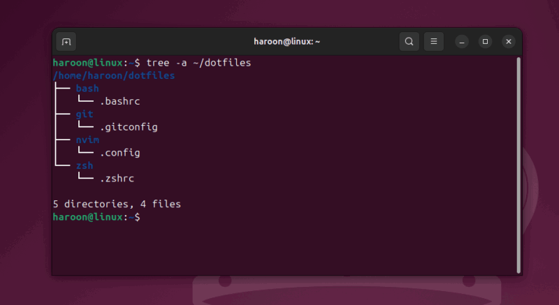 Dotfiles Strucure After Organizing With Stow
