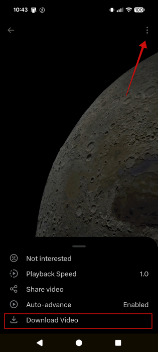 Downloading a video from the Twitter web client on PC. 