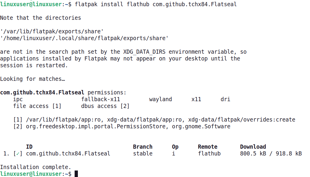 Install Flatpk Permission Manager Flatseal