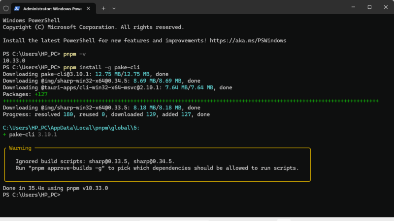 Install Pake Cli Windows Terminal