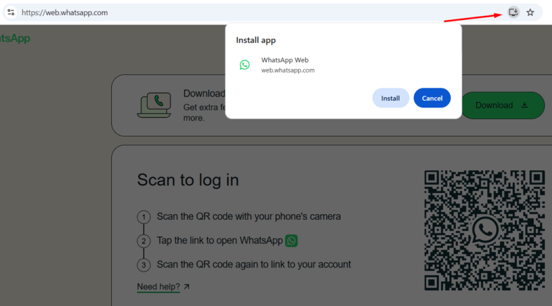Installing Whatsapp Web Standalone App