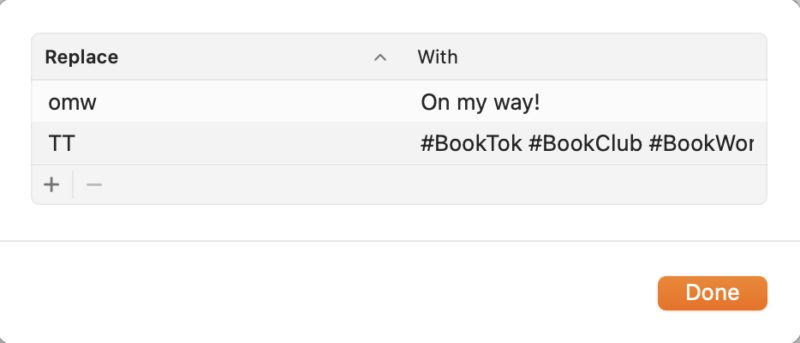 Macos Text Replacement