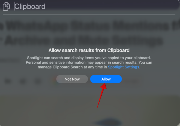Viewing Clipboard history on Mac. 