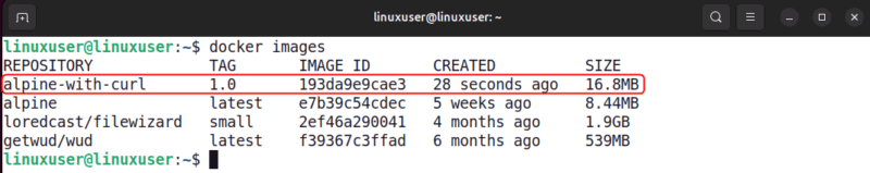 New Image With Saved Container Changes