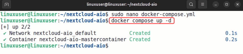 Pull Nextcloud Aio With Docker Compose
