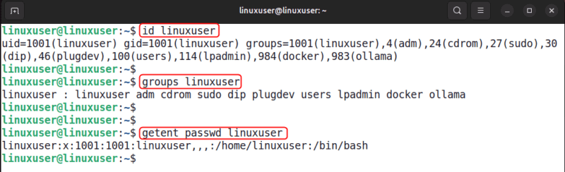 View Existing Users Info