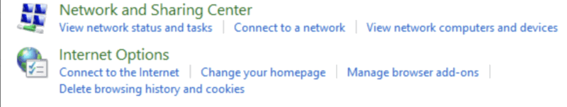 Windows Network And Sharing Center