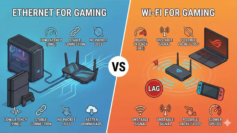 Ethernet Vs Wifi Gaming Featured